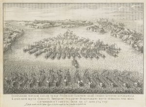 De zeeslag bij Gangut op 27 juli 1714 door Nicolas de Larmessin II