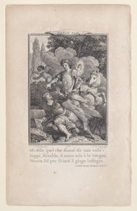 Canto 42, Stanza 64, uit Orlando Furioso door Nicolas de Launay