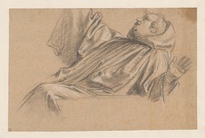 Studie voor de monnik Placidus die uit het water wordt gered door Nicolas de Plattemontagne