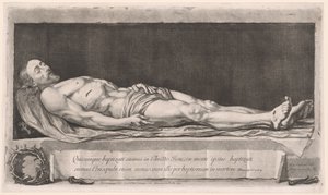 De Dode Christus Liggend in het Graf door Nicolas de Plattemontagne