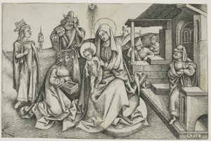 Aanbidding der wijzen door Nicolaus Alexander Mair von Landshut
