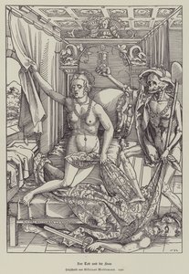 De dood en de vrouw door Nicolaus Meldemann