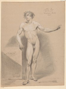 Staand mannelijk naakt, van voren gezien (2e prijs 1796) door Nicolaus Ritter jr.