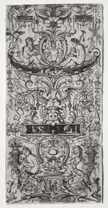 Ornamentpaneel met inscriptie Victoria Augusta door Nicoletto da Modena