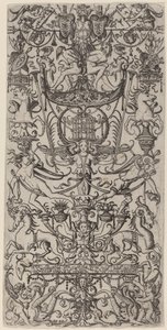 Ornamentpaneel met een Vogelkooi door Nicoletto da Modena