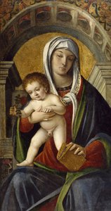 Drieluik Paneel met Madonna en Kind door Nicolo Rondinelli