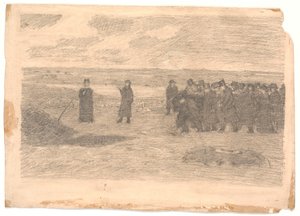 Begrafenis op een West-Jutlandse begraafplaats