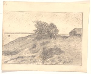 Uitzicht bij Vejbjerggaard met Venø door Niels Jakob Jakobsen Bjerre