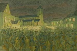 Fakkeloptocht 1867 voor H.C. Andersen in Odense door Niels Larsen Stevns