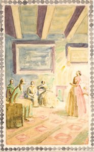 Vijf schetsen voor fresco-decoraties in de H.C. Andersen Herdenkingshal in Odense