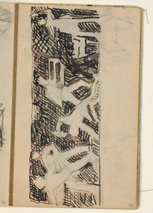 Figurencompositie - schets voor reliëf over verschillende ambachten?