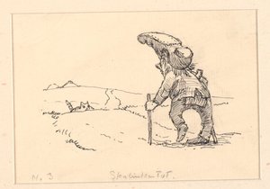 Illustratie voor "De dikke kat" door Niels Skovgaard
