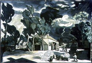 Landschap met Storm door Nikifor Stepanovich Krylov