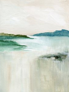 Mistig kustlandschap (abstract)