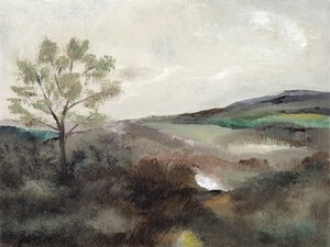 Mistige boom op het platteland door Nikita Jariwala