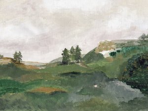 Vredig landschap op een heuvel