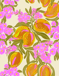 Levendige mangobloesems door Nikita Jariwala