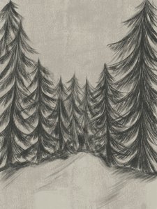 Schets van een winterbos door Nikita Jariwala