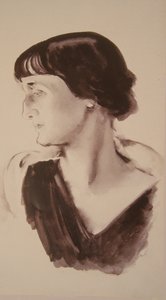 Portret van de dichteres Anna Achmatova 1889-1966, 1928 door Nikolai Adrianovich Tyrsa