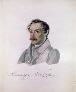 Portret van de dichter en decembrist Graaf Alexander I. Odoevsky door Nikolai Alexandrovich Bestuzhev