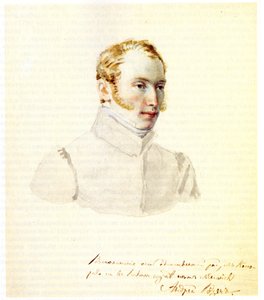 Portret van Decembrist Baron Andrei von Rosen door Nikolai Alexandrovich Bestuzhev