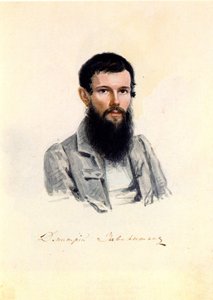 Portret van Decembrist Dmitry Zavalishin 1804-1892, 1839 door Nikolai Alexandrovich Bestuzhev