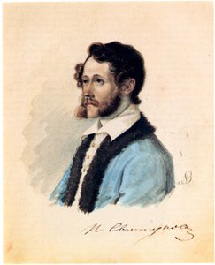 Portret van Decembrist Pyotr Svistunov 1803-1889, 1836