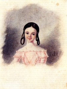 Portret van Sofia Muravyova, dochter van Decembrist Nikita Muravyov