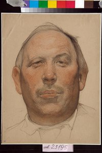 Portret van Demian Bedny door Nikolai Andreevich Andreev