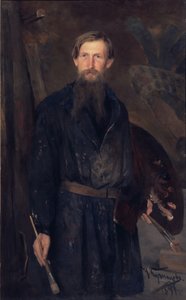 Portret van de kunstenaar Viktor Vasnetsov 1848-1926, 1891