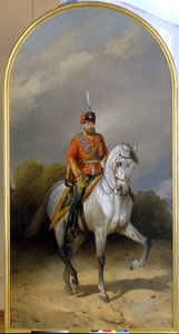 Portret van keizer Alexander III in het uniform van het Leib Garde Huzarenregiment