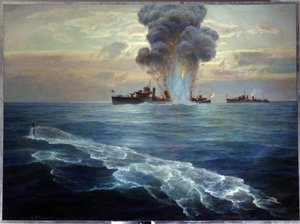 Russische burgeroorlog: de Britse torpedobootjager Victoria getorpedeerd door de bolsjewistische onderzeeër Pantera voor het eiland Seskar (Golf van Finland), 1 september 1919