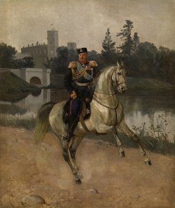 Ruiterportret van Keizer Alexander III in Gatchina