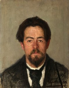 Portret van de auteur Anton Tsjechov, 1860-1904, 1895 door Nikolai Ivanovich Kravchenko