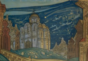 Putivl. Decorontwerp voor de opera Prins Igor van A. Borodin, 1914