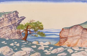 Decorontwerp voor het ballet Le Sacre du Printemps van I. Stravinsky door Nikolai Konstantinowitsch Roerich