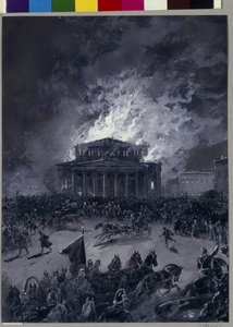 De Brand van het Bolshoi Theater in Moskou, 11 maart 1853