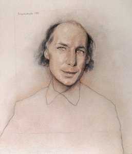 Portret van Russische schrijver Andrei Biely