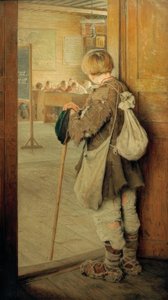 Bij de schooldeur