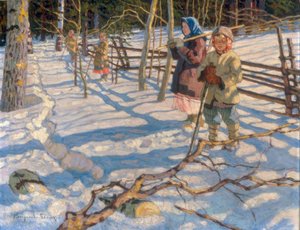 Kinderen in de sneeuw