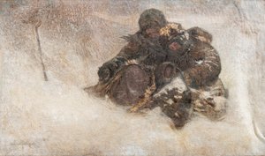 Sneeuwstorm. Kinderen door Nikolai Petrovich Bogdanov Belsky