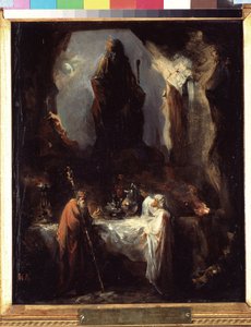 De profeet Daniël vertelt Nebukadnezar Gods interpretatie door Nikolai Petrovich Lomtev