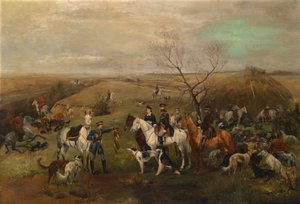 Jachtpartij met keizer Alexander III en keizerin Maria Feodorovna, 1880s
