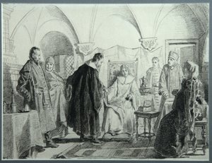 Maria Ivanovna Khlopova, de Bruid van de Tsaar Michail Fyodorovich, 1884 door Nikolai Vasilyevich Nevrev
