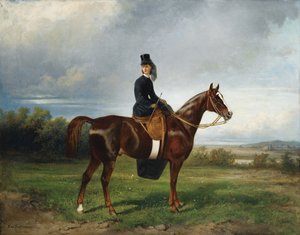 Ruiterportret van Seymourina Poirson, née Cuthbertson