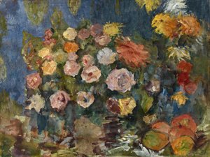 Stilleven met bloemen en fruit, 1907 door Nikolaj Nikolaevic Sapunov