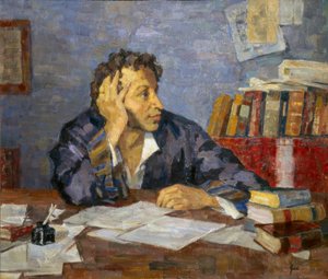 Portret van de Dichter Alexander S. Poesjkin