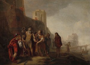 De Gezanten van Alexander de Grote Bekleden de Tuinman Abdalonymus met de Insignia van het Koningschap van Sidon, ca. 1645-50