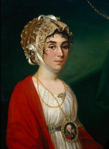 Portret van de Actrice en Zangeres, Gravin Praskovya Sheremetyeva Zhemchugova 1768-1803, 1802