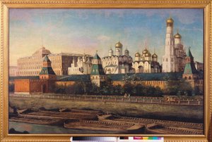 Uitzicht op het Kremlin van Moskou